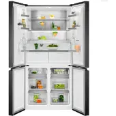 Electrolux ELT9VE52M0, Freistehend, French door, Schwarz, Berührung, LCD, An Tür