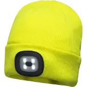Portwest Wintermütze mit wiederaufladbarer LED Leuchte in Gelb