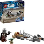 LEGO Star Wars 75436 Der Mandalorianer und Grogu auf ihrem Speeder Bike