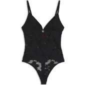 HUGO Body aus floraler Spitze mit Stack-Logo Grösse S