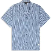 BOSS Black Hemd blau Muster