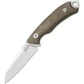 MKM Knives MKM Pocket Tango 2 Lambsfoot PT2-GC Green Canvas Micarta feststehendes Messer, David C. Andersen Design