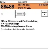 Gesipa Tri-Fold Preßlaschen-Blindniete Alu 4,8 x 22,2 S