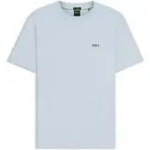 BOSS für Herren. 50506373 T-Shirt mit Logo-Detail blau (M), Lässig, Baumwolle, Kurzarm
