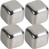 Excellent houseware 4er-Set Kühlsteine aus Edelstahl