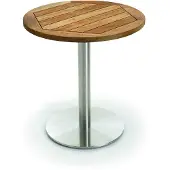 Niehoff - Runder Garten-Bistrotisch - Teak Teak geölt Edelstahl gebürstet Durchmesser: 95 cm