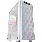 Nfortec NF-CS-AZIR-W, Tower, PC, Weiß, ATX, ITX, micro ATX, Stahl, Gehärtetes Glas, Gaming