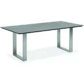 Niehoff - HPL-Gartentisch Noah - Edelstahl 180 x 95 cm HPL Beton Profilkufe