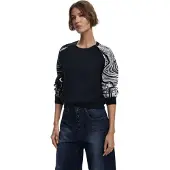 Desigual Schwarzer Polyester Damenpullover