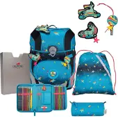 DERDIEDAS ErgoFlex Tiny LED Rainbow Star Schulranzenset 5-teilig