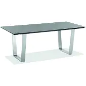 Niehoff - HPL-Gartentisch Noah - Edelstahl 180 x 95 cm HPL Beton Trapezkufe
