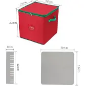 Relaxdays Weihnachtskugel-Aufbewahrungsbox