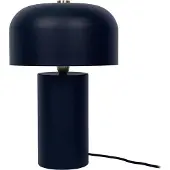 Relaxdays Tischlampe, Pilz Design, Metall, E14, Nachttischlampe mit Kabel, HxD: 40 x 25 cm, Schreibtischlampe, schwarz