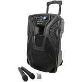 Qtx Busker 12 PA mit VHF-Mikrofonen Media-Player & Bluetooth