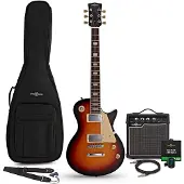 Gear4Music New Jersey Select E-Gitarre Sunburst 10W Gitarrenverstärker & Zubehörpaket