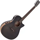 Hartwood Sonata Thinline-Westerngitarre mit Pickup Schwarz