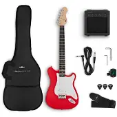 Gear4Music VISIONSTRING E-Gitarre – Paket Rot