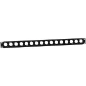 Adam hall 19-Rackblende mit Zugentlastung für 16 XLR-D-Typ-Buchsen 1 HE
