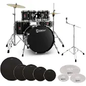 Premier Revolution 20" 5pc Low Lautstärke Drum Kit Bundle schwarz