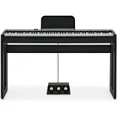 Gear4Music Keynote Compact Digital Upright Piano mit Bluetooth schwarz