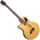 Warwick RockBass Alien Deluxe Hybrid Thinline Linkshändiger Akustikbass Natur