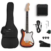 Gear4Music VISIONSTRING E-Gitarre – Paket Sunburst