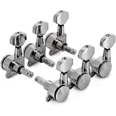 Gear4Music Guitarworks Locking-Mechaniken Chrom (3 links 3 rechts)