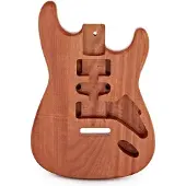 Gear4Music E-Gitarrenkorpus Mahagoni naturbelassen
