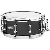 Ahead 14" x 6" schwarz auf Messing Snare Drum mit Dunnett-Sieb