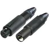 Neutrik NC3FM-C-B, XLR, Schwarz, Zink, IP40, 50 V, 16 A