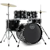 Mapex Comet Serie Kompaktes 18 Schlagzeug Dunkelschwarz mit Ride Becken