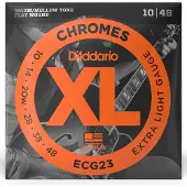 D'Addario ECG23 XL Chromes flach gewickelt extra leicht 10-48