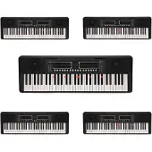 Gear4Music K1+ 61-Noten Keyboard mit Tastenbeleuchtung mit Bluetooth von 5er Pack