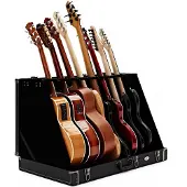 Gear4Music Rack-Koffer von für 8 Gitarren Schwarz
