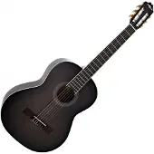 Gear4Music Deluxe-Konzertgitarre von Trans Black