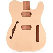 Gear4Music Knoxville Semi-Hollow-E-Gitarrenkorpus Mahagoni