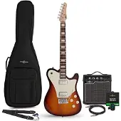 Gear4Music Knoxville Select E-Gitarre Sunburst 10-W-Gitarrenverstärker &amp; Zubehörpaket