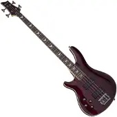 Schecter Omen Extreme-4 Linkshänder-Bass Black Cherry