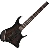 Gear4Music Harlem Headless-Gitarre von Trans Black