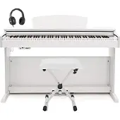 Gear4Music DP-10X Digitalpiano von Bank-Paket Weiß