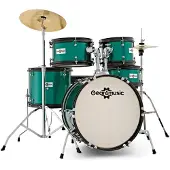Gear4Music 5-teiliges Junior-Drum-Kit von grün