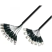 Adam hall 3 STAR 8 Wege XLR (F) auf XLR (M) Studio Loom Kabel 5m