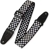Levys Leathers 2" Polyester Gitarrengurt Black/White kariert