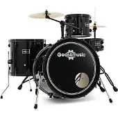 Gear4Music BDK-1 Kompaktes Drum-Kit von schwarz