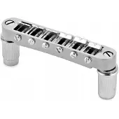 Gear4Music Guitarworks Tune-O-Matic-Steg Chrom