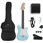 Gear4Music VISIONSTRING 3/4-E-Gitarre – Paket Blau