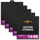 Gear4Music 5er-Pack Akustikgitarrensaiten 80/20 leicht