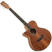 Tanglewood TRU4CEAWLH Reunion Pro Series Super Folk Linkshändige Elektroakustik Black Walnut