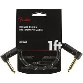 Fender Deluxe Instrumentenkabel 1 Fuß gewinkelt Black Tweed