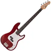 Gear4Music LA E-Bass von Rot